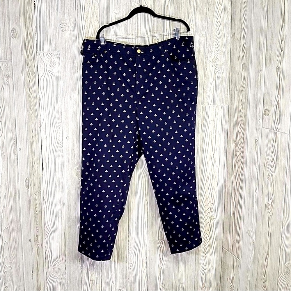 NWT- Ralph Lauren American Nautical Anchor Stretch Pants, Plus Size 20W